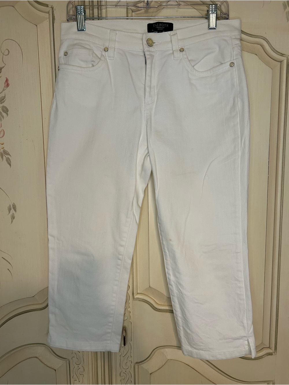 Talbots White Cropped Stretch Jeans